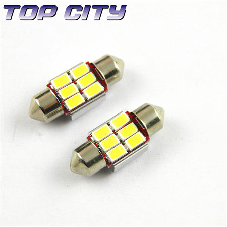 Topcity FESTOON 6smd 5630 Samsung euro error free canbus LED Bulb white - FESTOON CANBUS LED